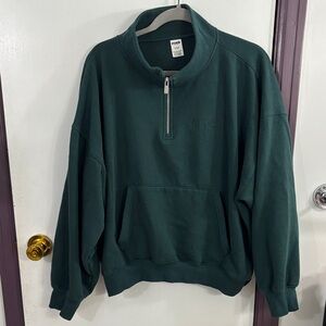 Women’s Pink Green Quarter Zip XL